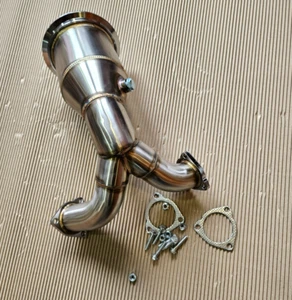 Edelstahl Auspuff Downpipe DECAT für Audi B9 S4 2016-2023 Limousine & Kombi - Bild 1 von 8
