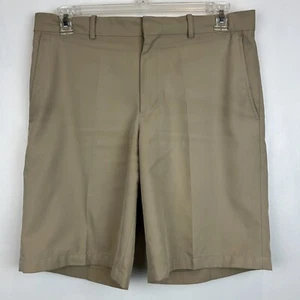 Walter Hagen Mens Shorts 34 Golf Chino Tan Beige 10" Inseam Solid Khaki Read - Picture 1 of 6