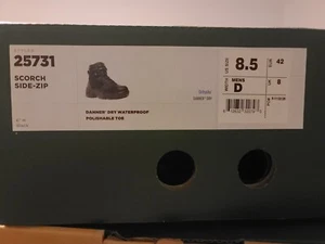 Danner Scorch Side-Zip Black Brand New 25731 Men's Size 8 1/2 D Tactical Boots - Picture 1 of 5