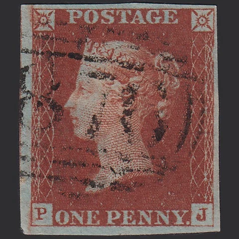 W41_20 GB QV 1841 1d RED-BROWN PLATE 42 SG8-B1(1) PJ VFU 4 MARGINS Cover