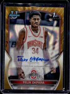 Felix Okpara Ohio State Basketball Autograph Topps Chrome Rookie card Auto /50 - Picture 1 of 2