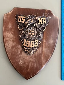 1963 US Naval Academy Class brass plaque 9.5” USNA - Picture 1 of 3