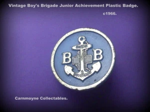 Vintage Boy's Brigade Junior 4th Stage Achievement Plastic Badge c1966.AH5418. - Picture 1 of 2