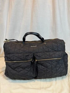 Kate Spade Weekender Carmella Quilted Travel Bag Black Zip Pocket Shoulder Strap - Picture 1 of 8