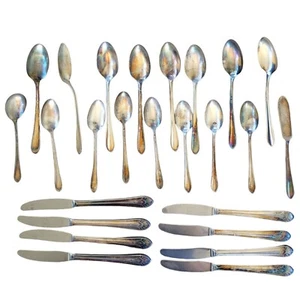 Vintage Rogers and Brothers Silver Plated Silverware Large Set of 25 SEE ALL PHO - Picture 1 of 21