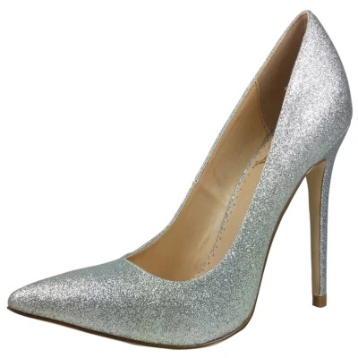 Wild Rose Women's Hanna01B Pointed Toe Stiletto Glitter Pumps - Image 1 of 2