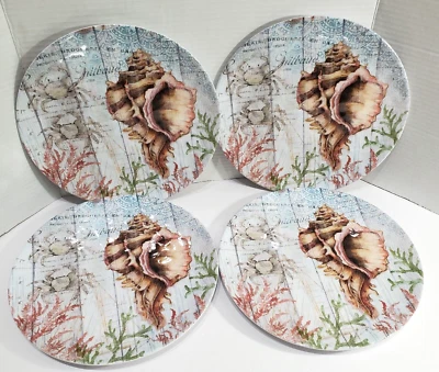Juego de 4 platos de cena de melamina Sanibel International certificados 11" Susan Winget Foto 1 de 4
