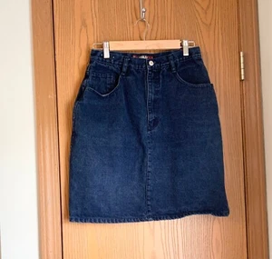 FALDA VAQUERA VINTAGE JEANJER BY JORDACHE AZUL OSCURO 28” CINTURA TALLA 11/12 - 9/10 - Imagen 1 de 5