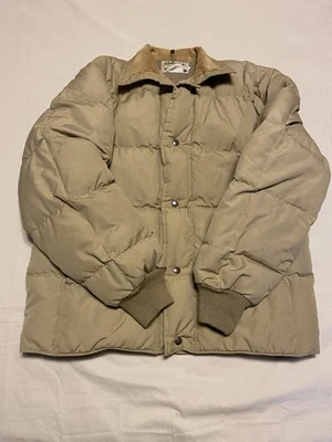 Chaqueta acolchada acolchada de plumón de ganso Cabelas vintage talla XL beige tostado acolchada Foto 1 de 4