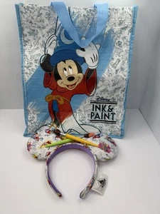 Disney Ohren Ink & Paint Mickey Stirnband Epcot Festival of the Arts 2020 mit Tasche - Bild 1 von 14