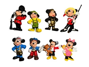Lot Of 8 Bullyland Mickey & Minnie Mouse PVC Figures UK Sweden Italy Pirate - Picture 1 of 4
