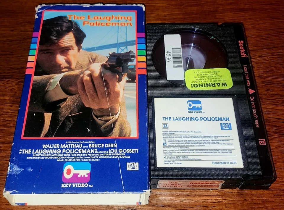The Laughing Policeman (1974) Betamax Beta NOT VHS RARE Key Video Walter Matthau Foto 1 de 2