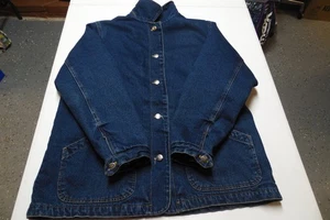 Chaqueta de Colección Denim Franela Pesada Forrada Borde de Río Mujer Talla L Granero Cuello Pana - Imagen 1 de 9