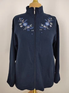 Amoretti TRACK JACKET, Size M-L, Navy, Embroidered, NWT - Picture 1 of 4