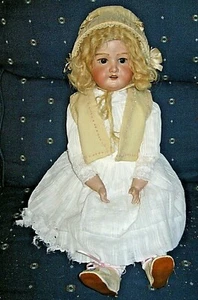 23” Vintage German Doll C.M. Bergmann head by Armand Marseille. Leather & Bisque - Picture 1 of 12