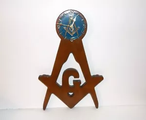 Shriners Freimaurer Freemason Lack Holz Holz Wanduhr Handarbeit FUNKTIONIERT! - Bild 1 von 20