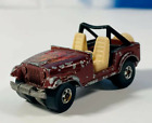Vintage Hot Wheels 1981 Jeep CJ-7 Golden Eagle Diecast Red Malaysia