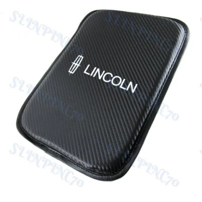 LINCOLN Carbon Fiber Car Center Console Armrest Cushion Mat Pad Cover UNIVERSAL - Image 1 of 4