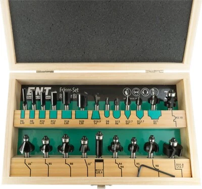 ENT Fräser Satz HW 09022HKB groß 22-teilig - Fräser-Set Hartmetall Schaft 8 mm - Bild 1 von 2