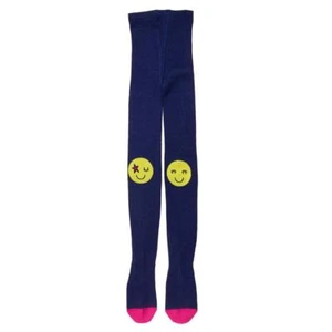 NWT Crazy 8 Emoji Navy Blue Baby Girls Tights 6-12 Months - Picture 1 of 1