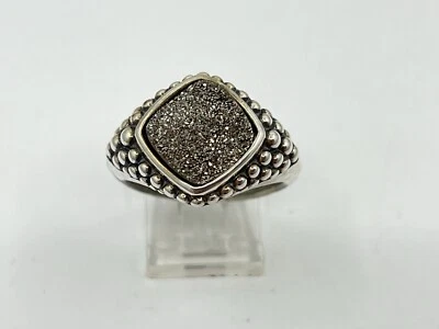 Anillo druzy de plata de ley Michael Dawkins talla 10 8,9 g Foto 1 de 4