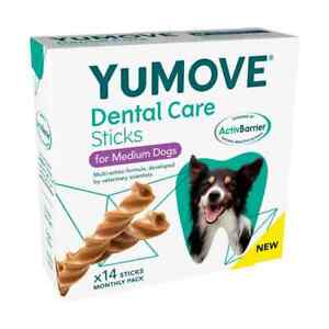 YuMOVE Dental Care Sticks MEDIUM dog 14 Pack box Chews Treats Health Bad breath
