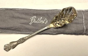 Baird North & Co Sterling Silver Art Nouveau Flowers Pierced Olive Spoon 1903 - Picture 1 of 11
