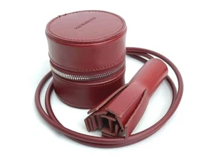BUILDING BLOCK COIN BELT cognac leather coin drum, tassel, rubber cord, NWT $215 - Picture 1 of 12