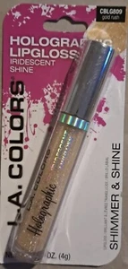 L.A. Colors Gold Rush Holographic Lipgloss CBLG809 3 ct. shimmer & shine - Picture 1 of 2