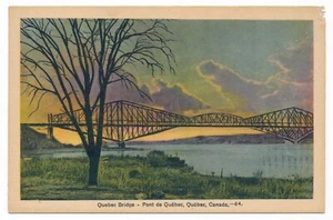 Postal PECO The Quebec Bridge Quebec Ciudad QC Sunset Sky - Imagen 1 de 2