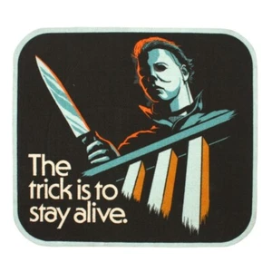 NEW Creepy Co. Halloween TRICK IS TO STAY ALIVE RUG Michael Myers 38x34" Horror - Picture 1 of 5