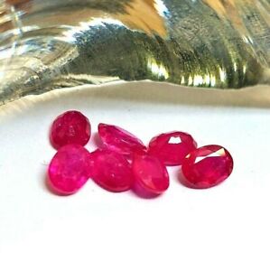 1x Ruby Gemstone - oval faceted 3.8x4.8mm (1813)
