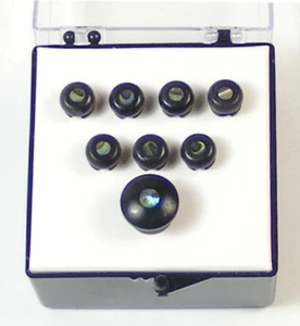 Martin & Co Acoustic End & Bridge Pins set, Ebony with Pearl inlay, 18APP50 - Picture 1 of 2