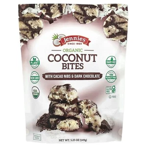 Organic Coconut Bites, with Cacao Nibs & Dark Chocolate, 5.25 oz (149 g) - Picture 1 of 2