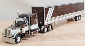 DCP 1/64 60-1675 Legendary Brown/tan Peterbilt 359 63" w/van Truck NEW in box - Picture 1 of 6