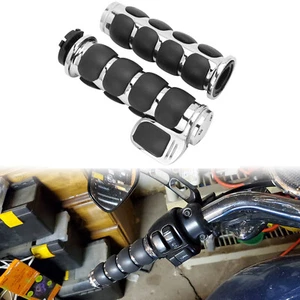 1" 25mm Motorcycle Handlebar Hand Grips For Honda VTX1800R VTX1800C VTX1300C - Picture 1 of 16
