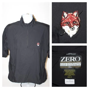 Zero Restriction 1/4 Zip Pullover FOX Logo Golf Packable Waterproof Jacket Sz L - Picture 1 of 8