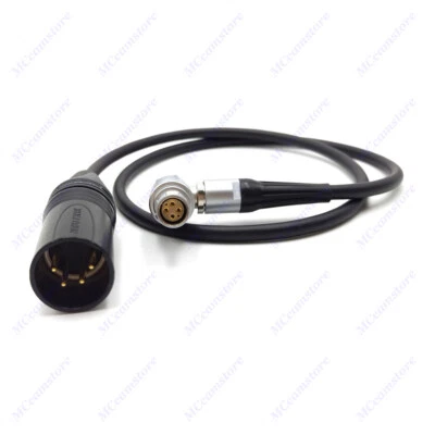 XLR 4 Pin Male to Right Angle Female 1B 6 Pin Elbow Cable For Red Scarlet Epic - Image 1 of 4