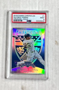GLEYBER TORRES 2018 Panini Crusade SILVER HOLO PRIZM SP RC! PSA MINT 9! YANKEES! - Picture 1 of 3