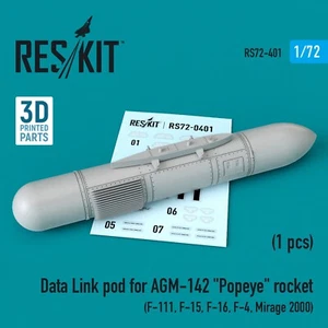 Data Link Pod AGM-142 Popeye Rocket 1:72 ResKit RS72-0401 - Imagen 1 de 3