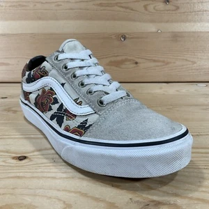 Vans Old Skool Mary Rand Floral Shoes  Woman’s 6.5 Men’s 5 Turtledove/True White - Picture 1 of 10