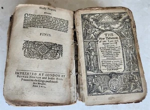 1634 BIBLE in ENGLISH antique New Testament LONDON BARKER & assigns of JOHN BILL - Picture 1 of 10