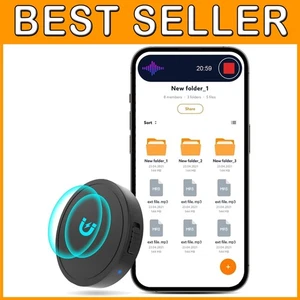 128GB Magnetic Voice Recorder - 1600hr Recording, USB-C - Picture 1 of 11