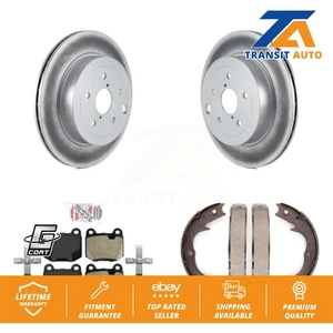 Rear Disc Coated Rotors Semi-Metallic Pads Parking Shoes Kit For Subaru Impreza - Picture 1 of 12