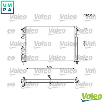 RADIATOR ENGINE COOLING 732316 FOR RENAULT SCENIC/MPV MEGANE/Cabriolet/Scenic - Image 1 of 4