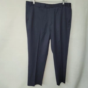 Pantalones de vestir Brooks Brothers Madison Fit de lana azul marino para hombre W42 L28 oficina - Imagen 1 de 11