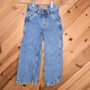 Y2K Vintage Youth Old Navy Carpenter Painters Pant Jeans Sz 5 Slim - Picture 1 of 10