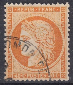 FRANCE : CERES 40c ORANGE N° 38 OBLITERATION ESPAGNOLE ADMON DE CAMBIO - Imagen 1 de 2