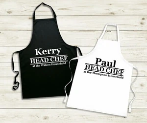 Personalised Head Chef Any Name Apron cooking baking kitchen Custom Funny Gift - Picture 1 of 1