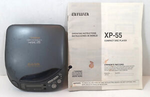 Vtg Aiwa XP-55 Portable CD Player EASS Anti Skip 1 Bit DAC with Manual  Working
